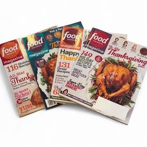 Food Network Thanksgiving Magazine Bundle 4 Issues Recipes